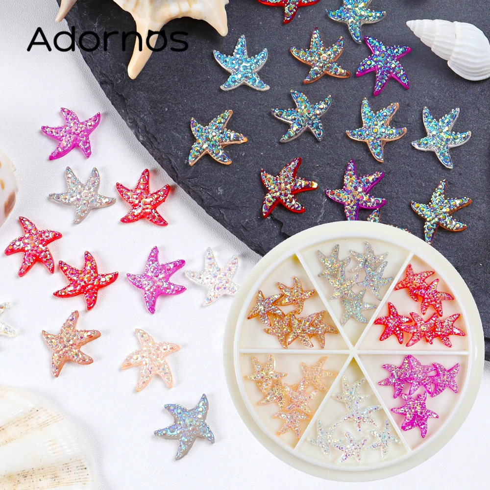 

Аксессуары для поделок «сделай сам», восхитительные блестки в виде морской звезды 10 мм для эпоксидной смолы, разноцветные 3D поделки, принадлежности для изготовления ювелирных изделий, 30 шт.