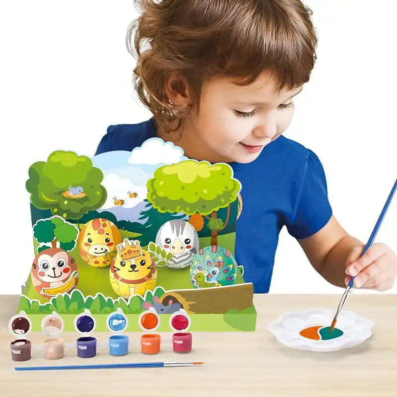 

Набор для самостоятельной раскраски пасхальных яиц, набор для рисования ручной работы, пластырь для яиц, подарок ребенку на день рождения, веселая обучающая игрушка