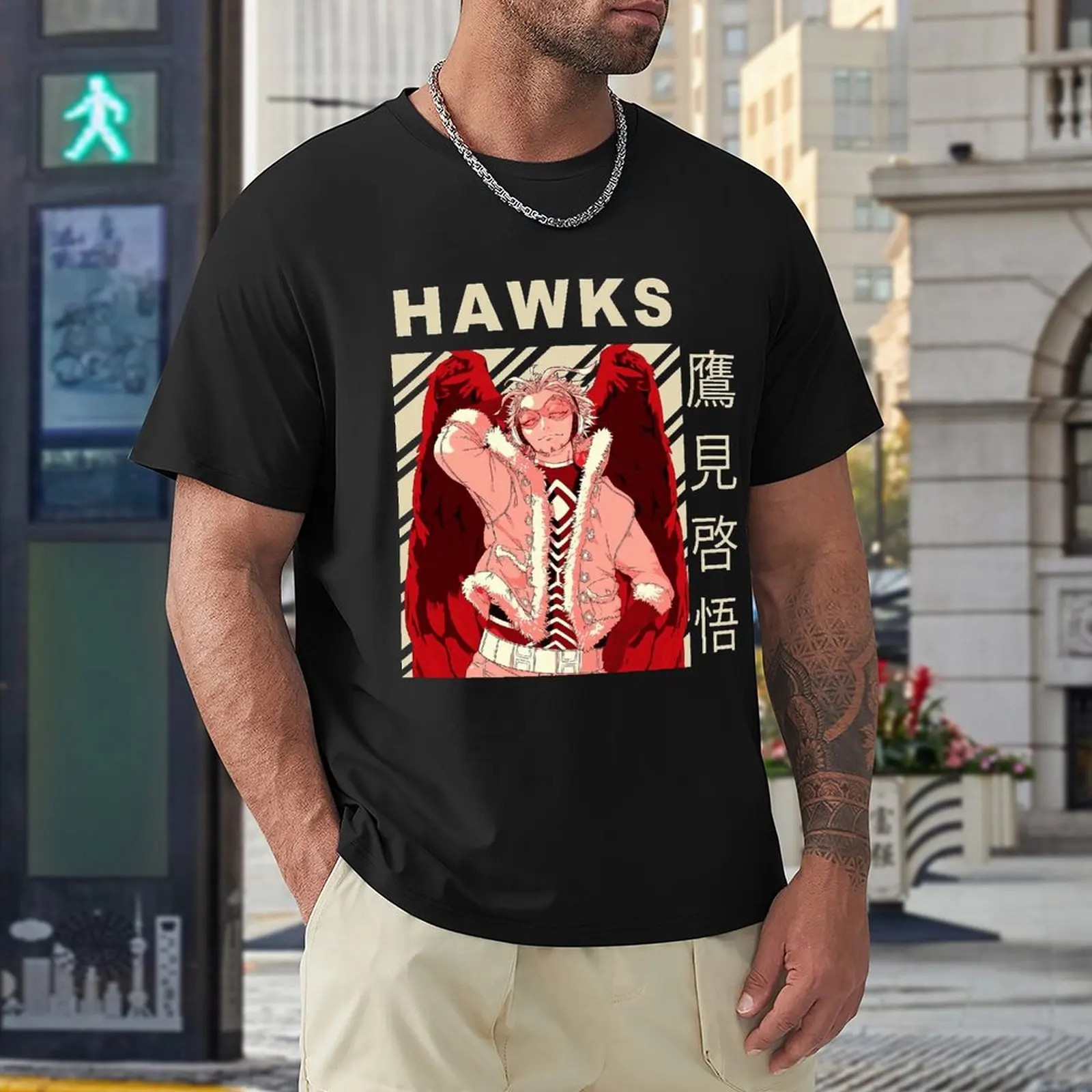 

Japan Anime My Hero Academia Hawks Vintage Boku No Hero Academia T Shirts Men Shirt Fashion Clothes Graphics Sweatshirt 100% Co