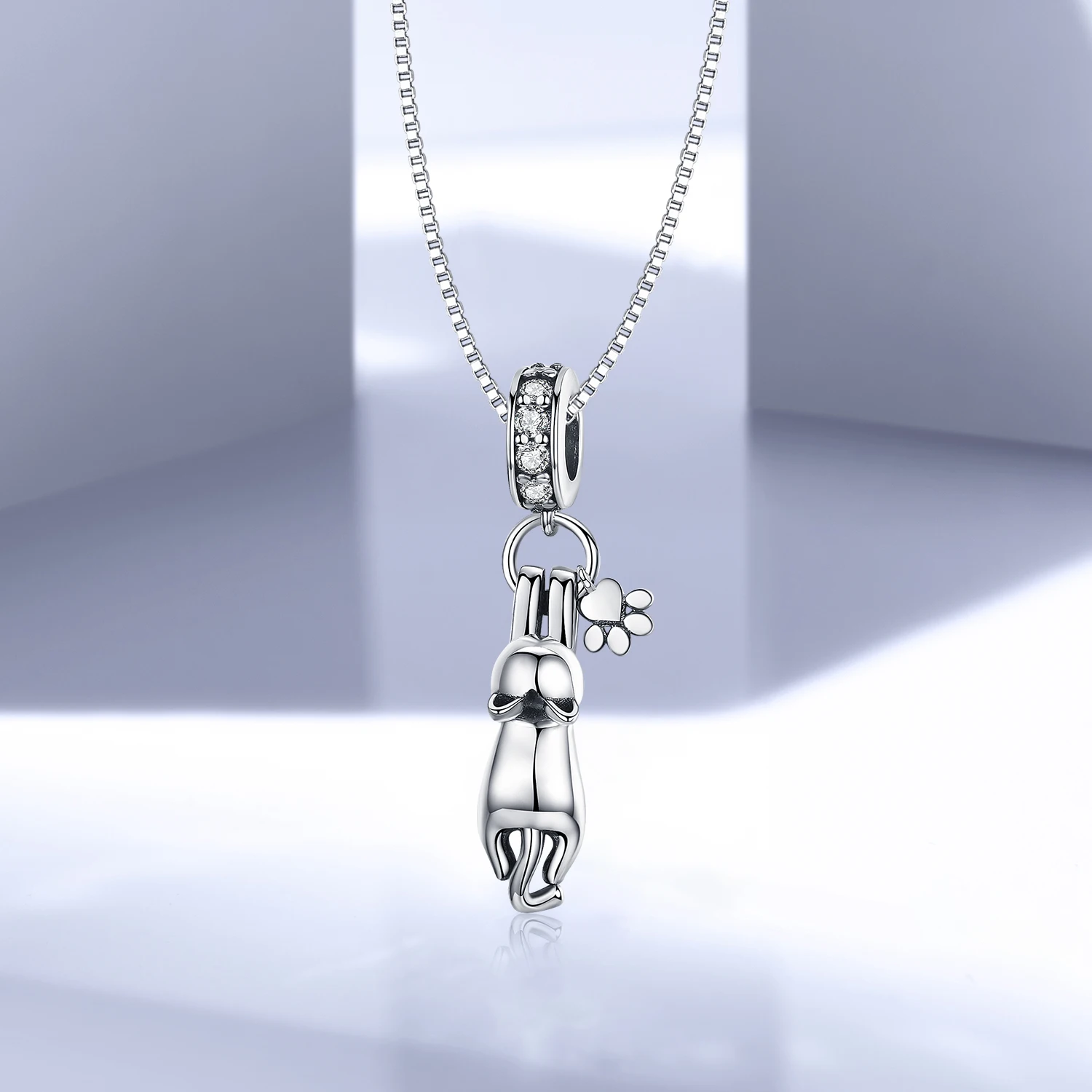 Лидер продаж Стерлинговое Серебро 925 пробы BAMOER клейкие Подвески с кошачьими