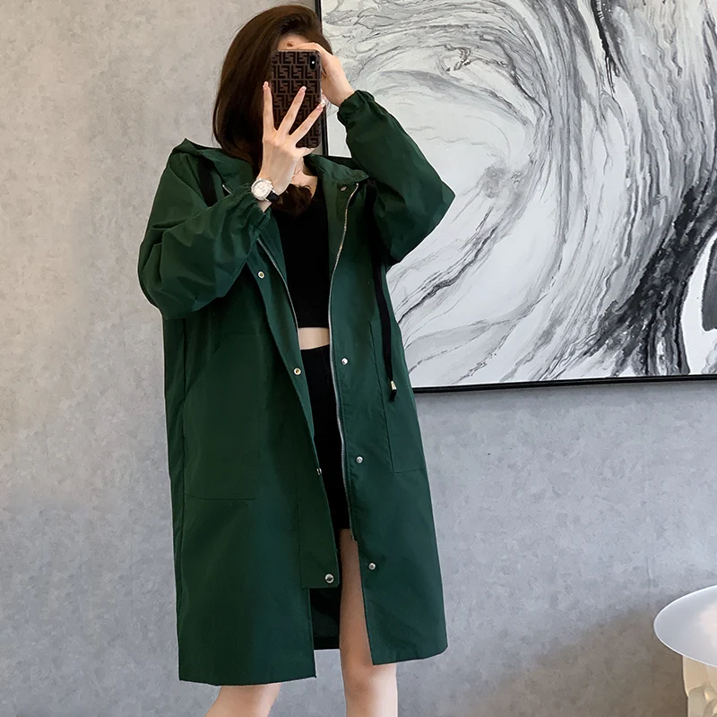 

Trench Coats Women Jackets 2022 Autumn Winter Long Coat Overcoat Female Manteau Femme Hiver Gabardinas Loose Casual Big Pocket