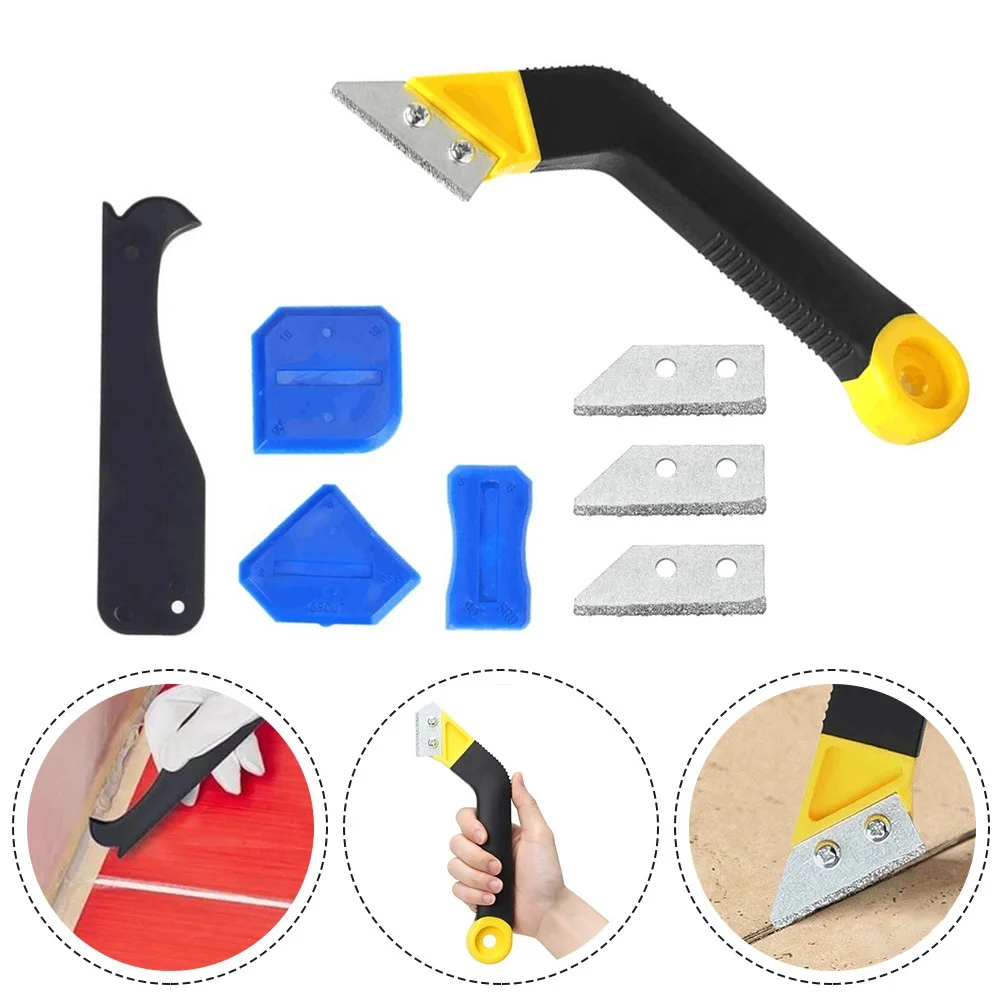 

8pcs/set Grout Remover Tool Kit Film Scraper Caulking Tool For Clean Door Kitchen Bathroom Wall Tiles Hand Tool