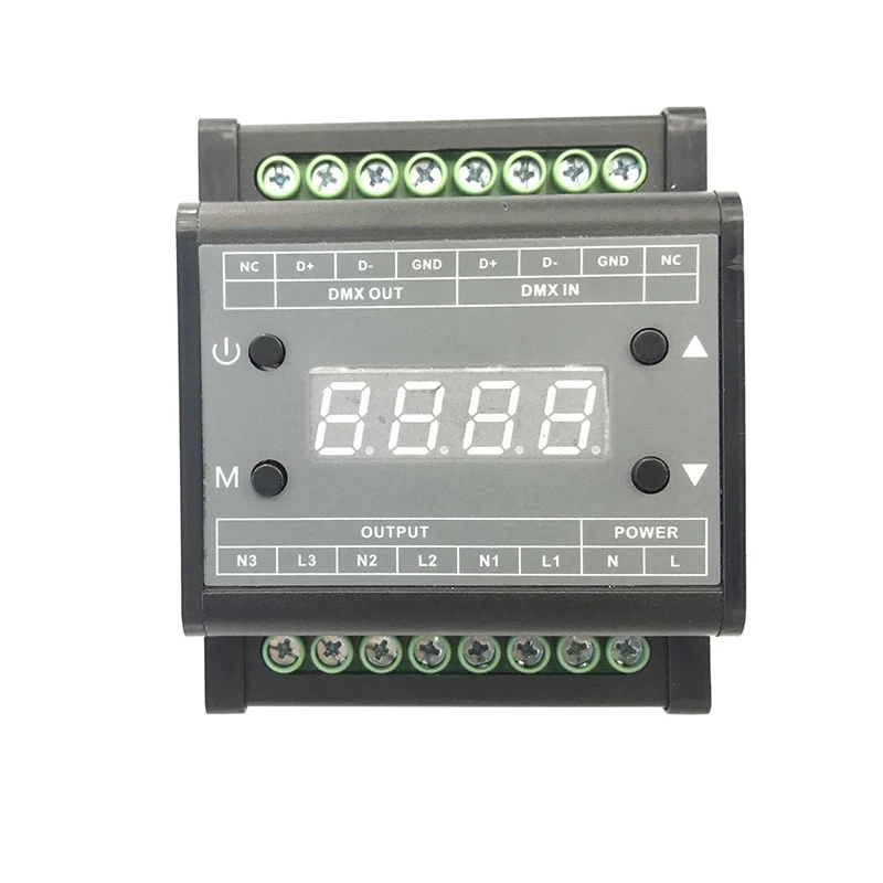 DMX302 Led DMX Triac диммер высокого напряжения AC90V-240V 50 Гц/60 Гц Выход 3 канала 1A/CH
