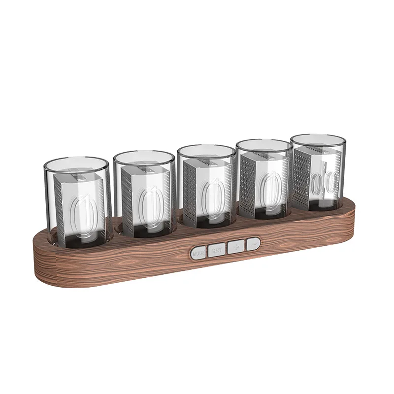 

Часы RGB Nixie Tube, Набор для творчества, электронные цифровые настольные часы с мерцающим свечением, красочные Роскошные настольные часы, подарок в стиле киберпанк