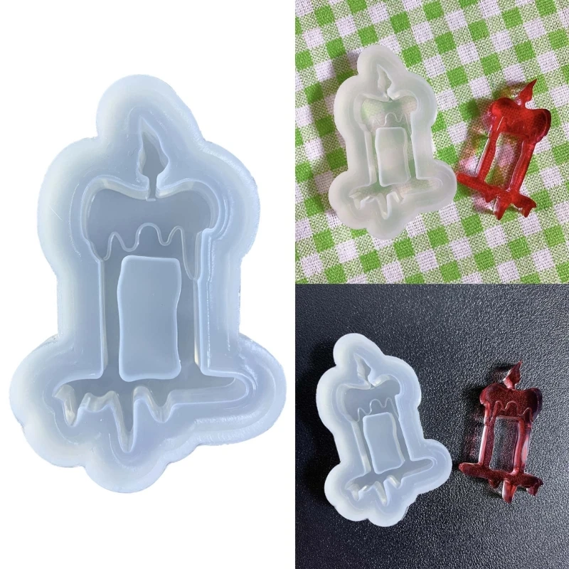 

Shiny Glossy Geometry Candle Ornament Silicone Epoxy Resin Mold DIY Keychain Pendant Jewelry for Bag Decorations Craft