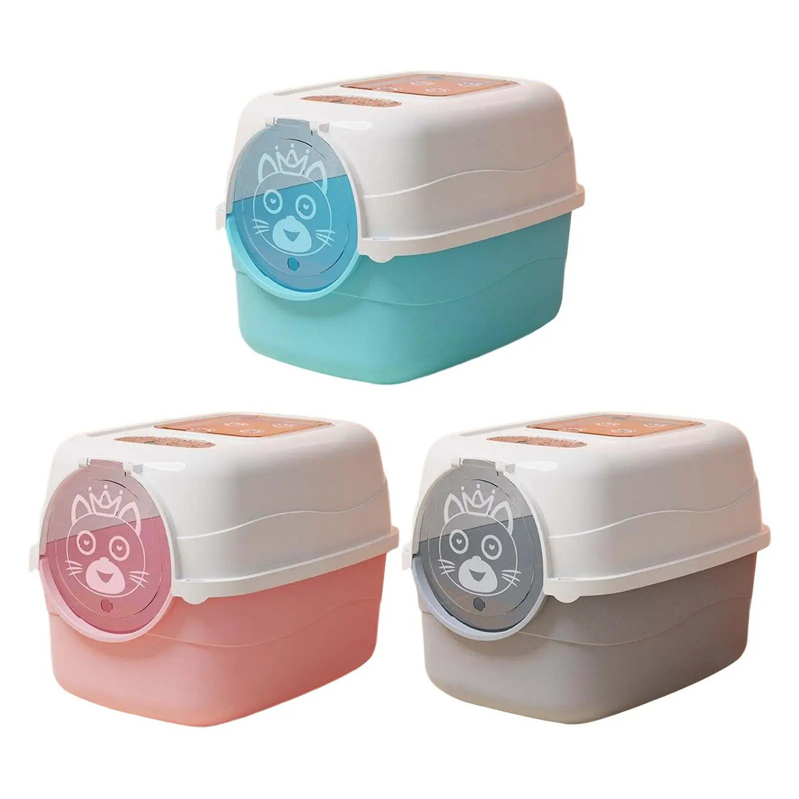 With Lid Fully Enclosed Cat Toilet Cat Litter Tray Removable