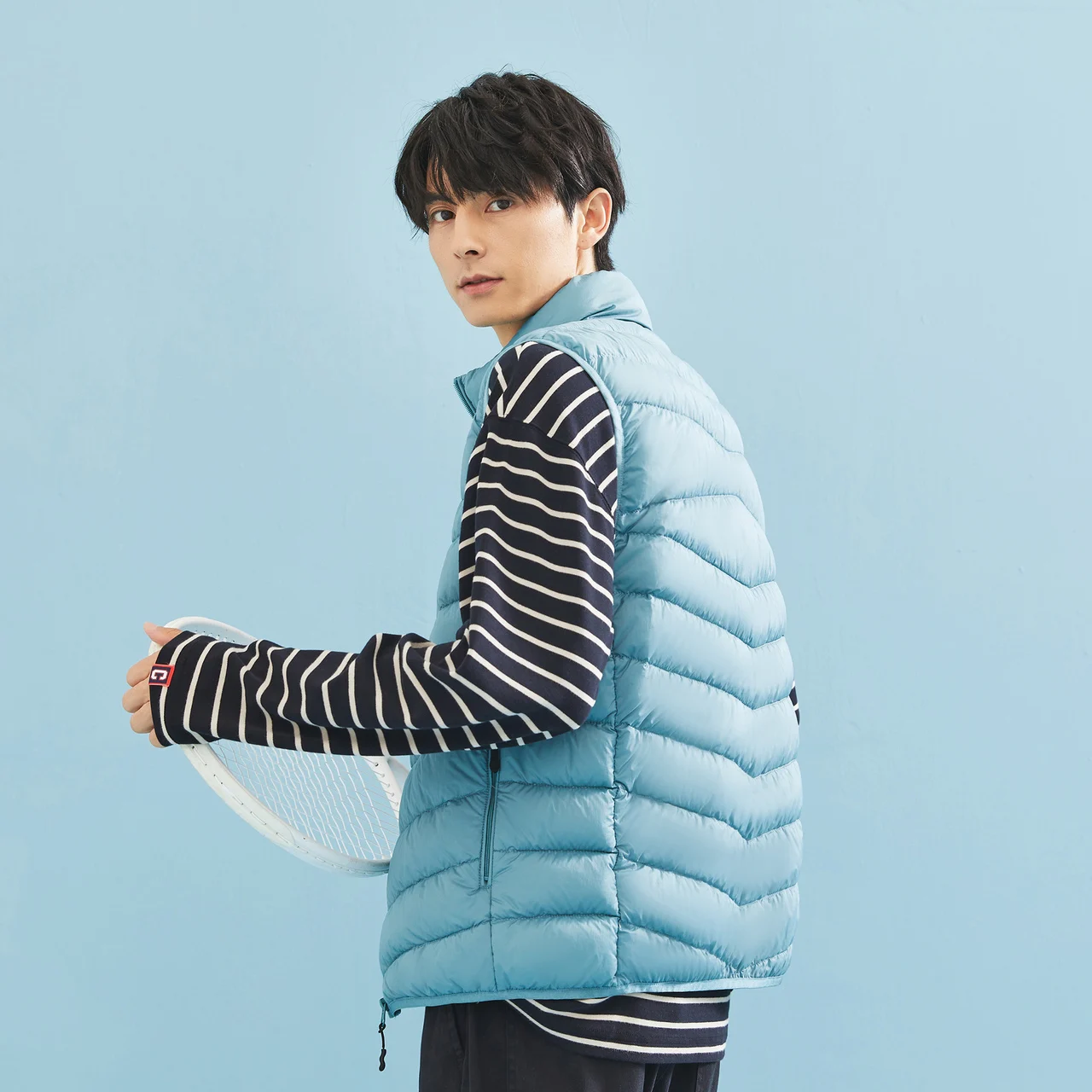 Metersbonwe Man Duck Down Vest Ultra Light Jackets Fashion Sleeveless Outerwear Coat Autumn Winter 90% White Gray Duck Down Coat