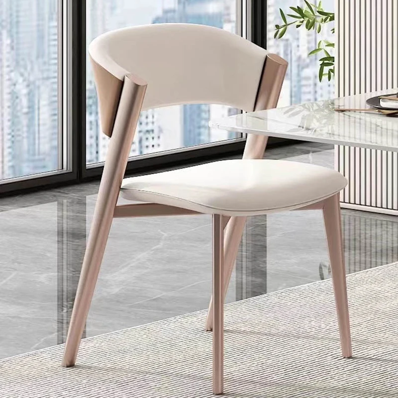 

Modern Nordic Dining Chairs Office Kitchen Living Room Bedroom Metal Chair Throne Household Sillas De Comedor Furnitures T50CY