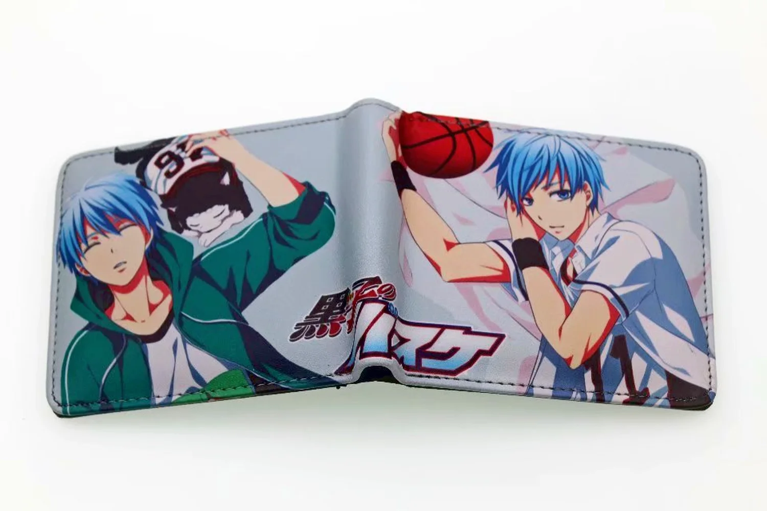 

Короткий двухскладной кошелек Kuroko's в стиле аниме для баскетбола, мужской кошелек из искусственной кожи для удостоверения личности и кредит...