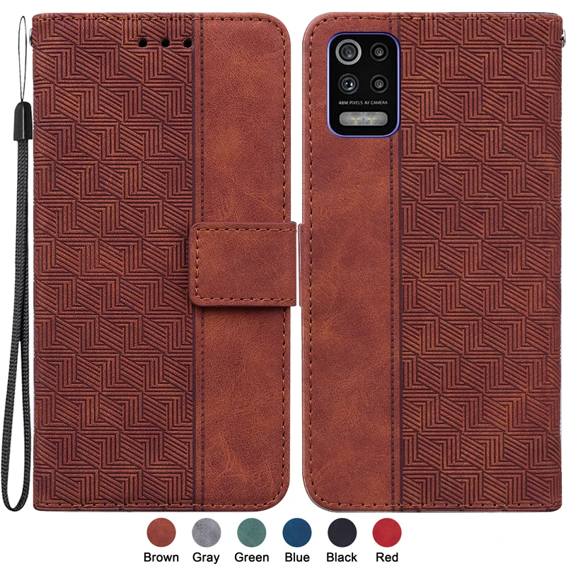 

For LG K52 6.6" Capa for Funda LG K62 LG Q52 LM-K520 LM-K525 LM-Q520N Case Fashion Magnetic Geometric Textile Wallet Book Cover