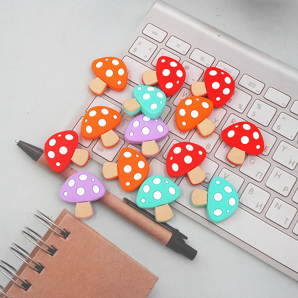 

Chenkai 50 шт. Мультяшные силиконовые бусины в форме Грибов бусины без БФА для младенцев Жевательная пустышка ожерелье игрушка подарок аксессуары