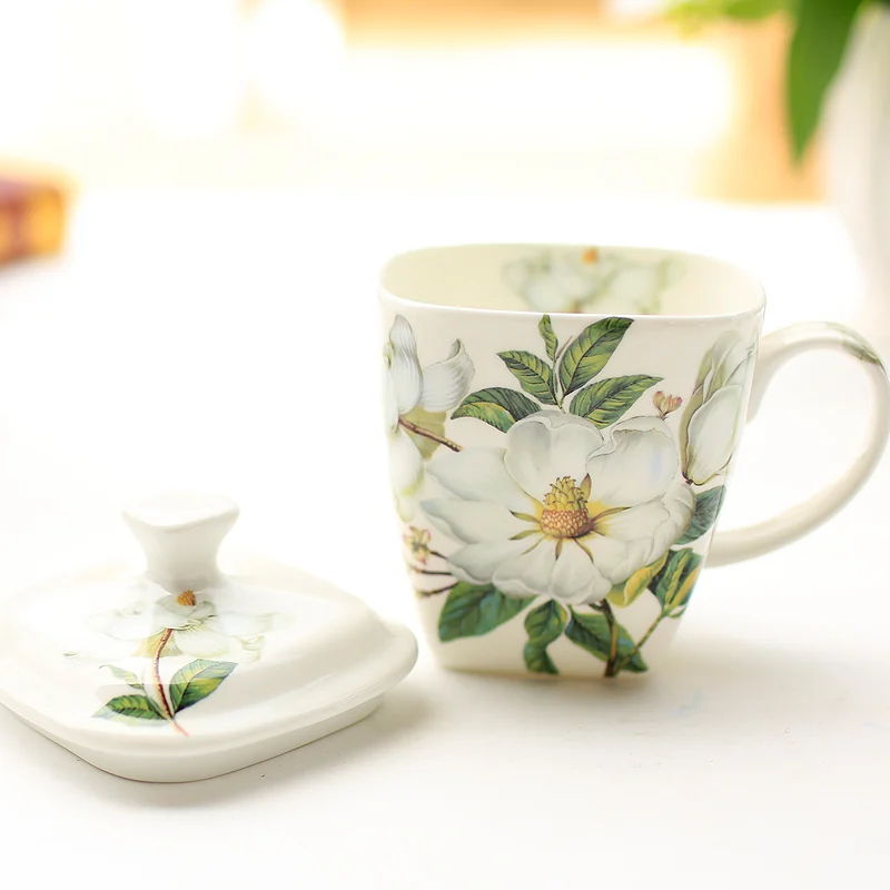 

Creative Ceramic Mug with Lid Bone China Milk Mug Coffee Mug Large Mug Mug Cute Breakfast Mug