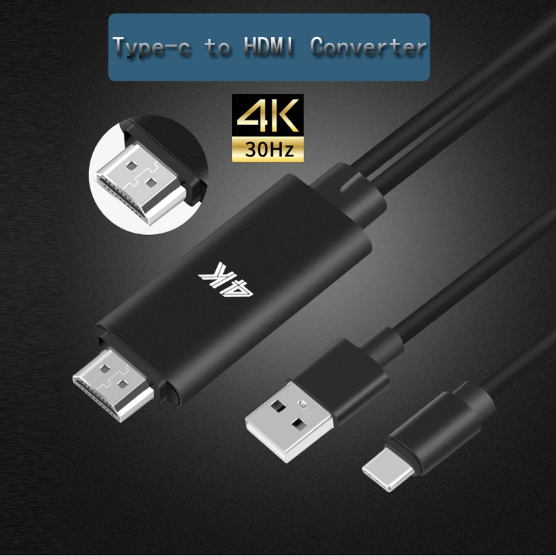 

Typec cable plug and play Type-c to HDMI converter Adapter USB Power apply for Macbook Phone Display TV Projector Screen Sharing