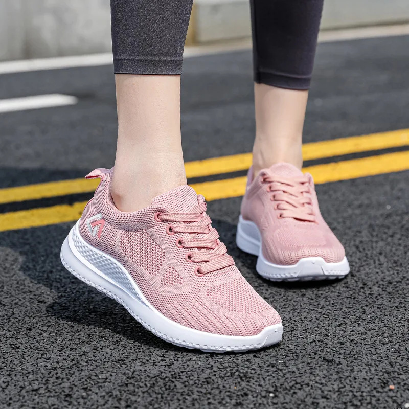 Peak technology running shoes 2022 new sports shoes women's fashion summer breathable flying woven women's shoes