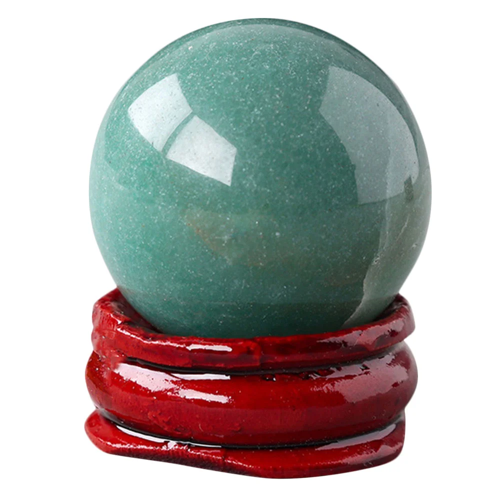 

Crystal Sphere Wood Green Stand Decorative Stands Wooden Spheres Base Natural Display Photograph Decor Craft