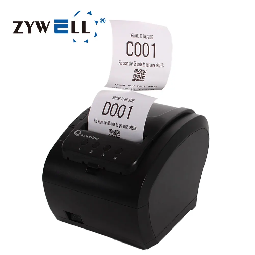 Фото Новинка 2026: Термопринтер чеков ZYWELL ZY307Q для POS-систем, 4 группы, 80 мм №3