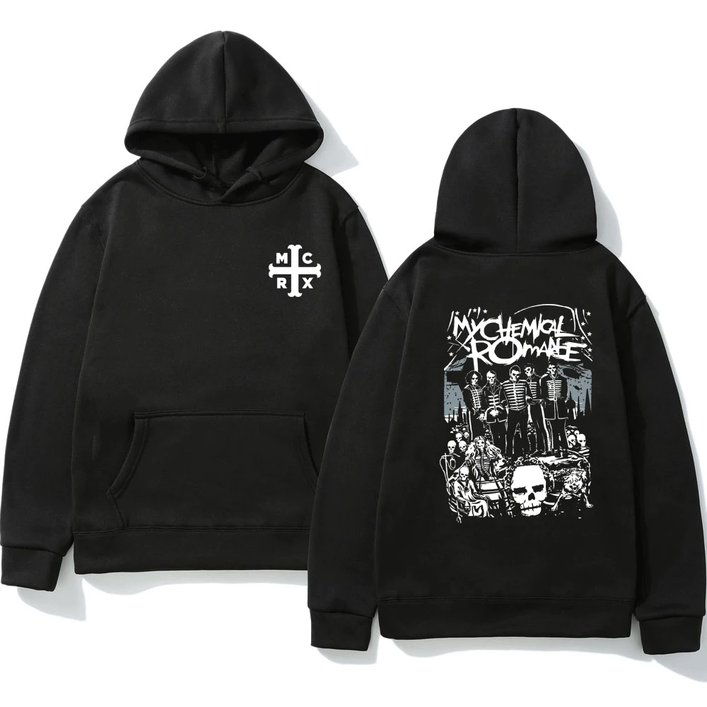

Spring Popular Style Hoodies My Chemical Romance Mcr Dead Emo Print Sweatshirt Hip-pop Trend Black Hooded Pullover Men Women