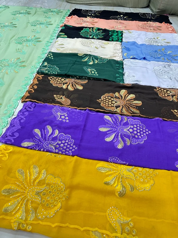 2024 l Модный Лучший мусульманский шарф из 100% хлопка шарф-хиджаб большого размера с