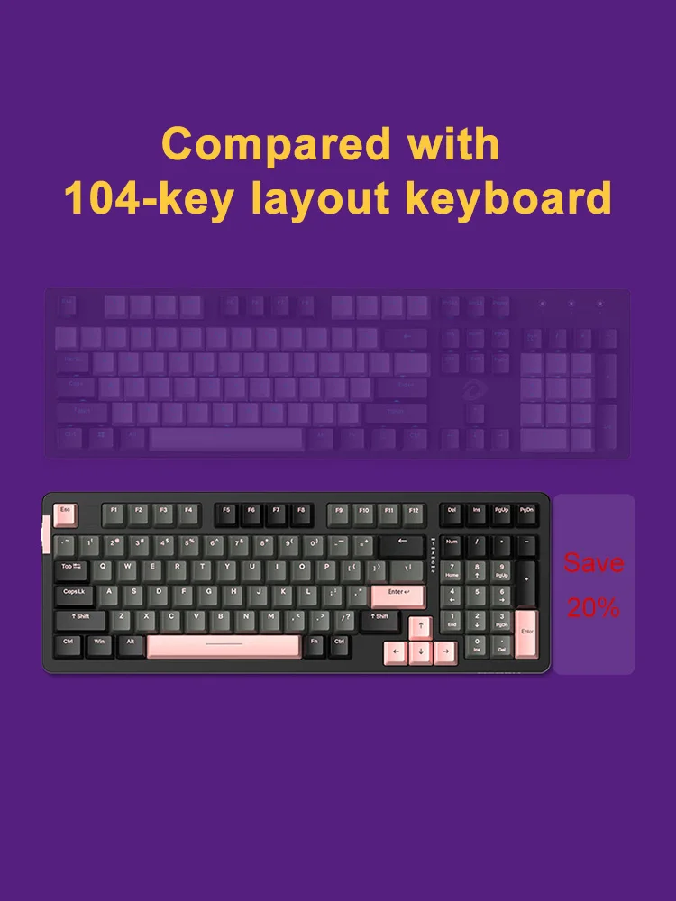 dareu wired mechanical pc gaming keyboard linear switch 98 keys hotswappable gasket structure rgb macro set kb gamer accessories free global shipping