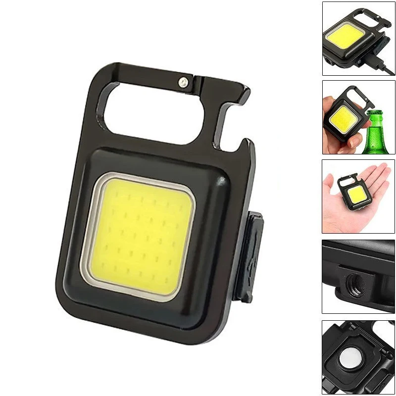 

Multifunctional Portable COB Keychain Light Charging Emergency Strong Magnetic Repair Work Outdoor Tent Camping Light Flashlight