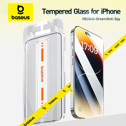 Защитная пленка Baseus Anti-Spy для iPhone 15/14 Pro Max, закаленное стекло — детальный вид товара