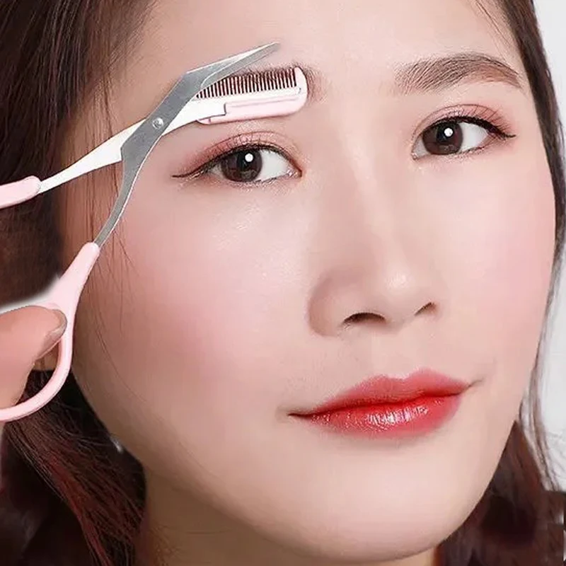 

Beauty Tools Products for Women Eyebrow Trimmer Eyebrow Scissors with Comb Stainless Steel Eyebrow Razor Eyelash Hair Scissors