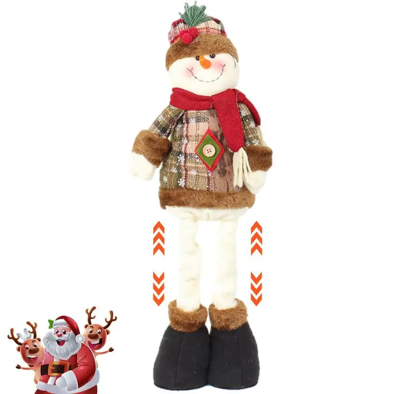 

Christmas Telescopic Doll Plush Toys For Kids Base Stabilization Strong And Durable Christmas Stuffed Animal For Coffee Shop