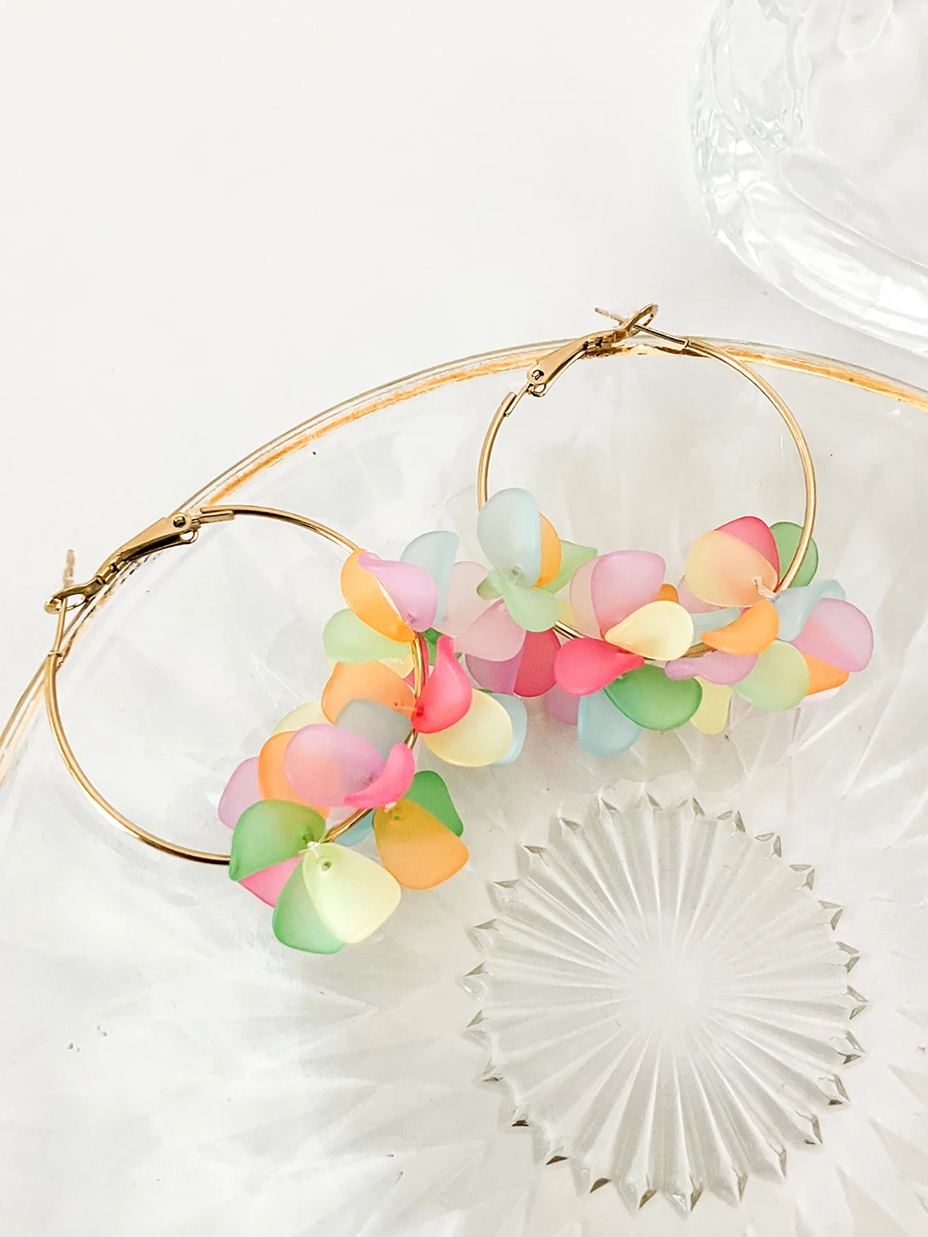 Женские серьги-кольца GUERONO с покрытием из 18-каратного золота классический дизайн