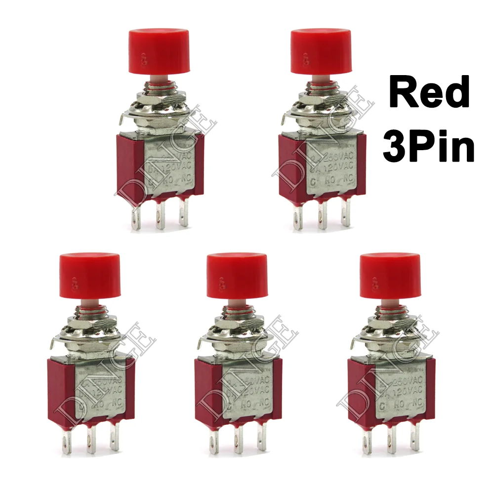 5 шт. PS-102 PS-202 мини-мгновенный автоматический возвратный кнопочный переключатель