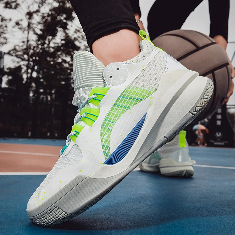 Brand Mens Luxury Basketball Shoes Breathable Cushioning Non-Slip Wearable Sport Shoes Boys Sneakers Gym Training Athletic Shoes