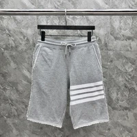 tb tnom shorts summer male shorts fashion brand classic cotton relaxed 4 bar tassel slim casual sports jogger track tb shortpant
