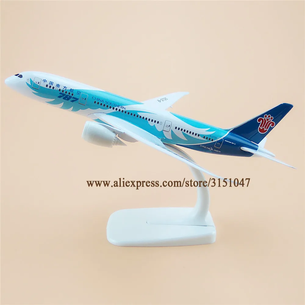 

Модель самолета из металлического сплава, 20 см, China South Airlines, Боинг 787 B787 Airlines, модель самолета, подставка, подарки для самолета