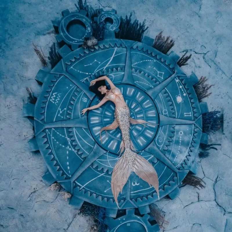 Новый узор силиконовый бюстгальтер бикини Русалка летнее плавание Свободное