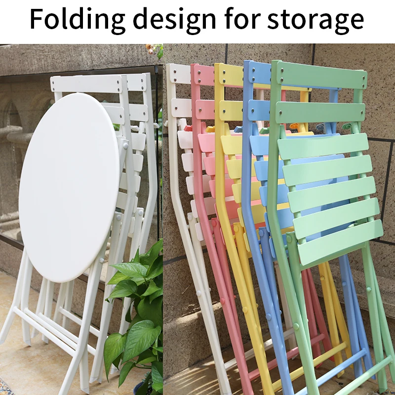 2024 Новый портативный складной стол и набор стульев 3 шт. садовые балконные наборы