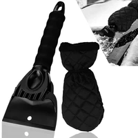 car ice scraper windshield ice breaker with gloves clean glass brush snow remover tool auto window winter snow brush shovel