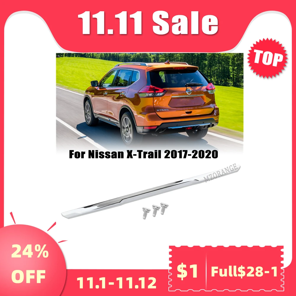 

Rear Bumper Decorative Chrome Alloy Molding Trim For Nissan X-trail X Trail 2017 2018 2019 2020 Car Accessories