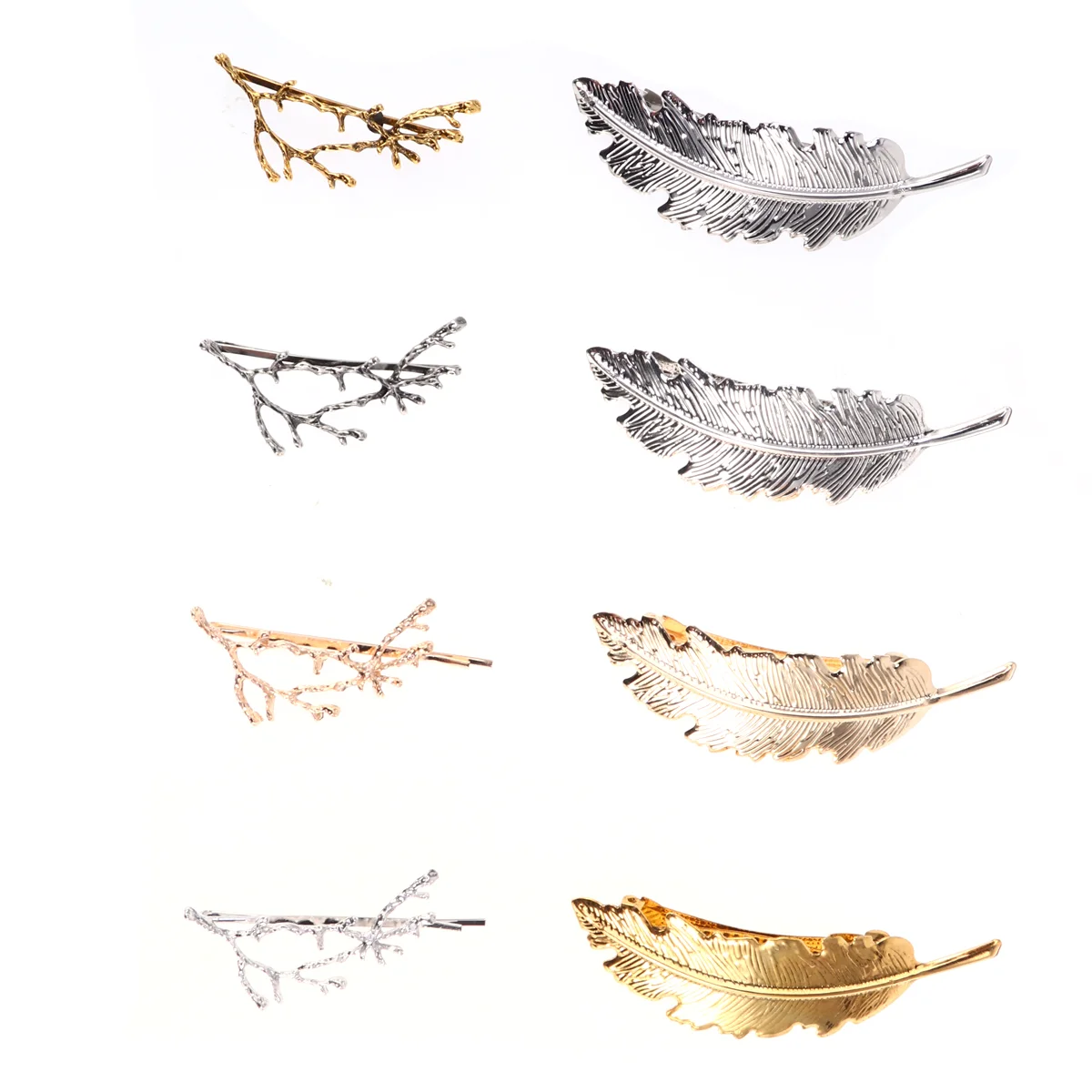 

Hair Clips Leaf Vintage Barrette Bobby Woman Gold Girls Metal Accessories Barrettes Clip Side Pin Style Hairpin Alligator