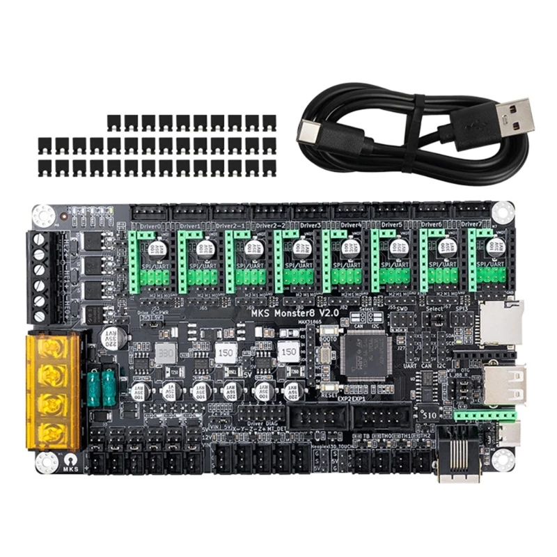 

Monster8 32Bit Control Board 32bit 3D Printer Repairing Part Accessories