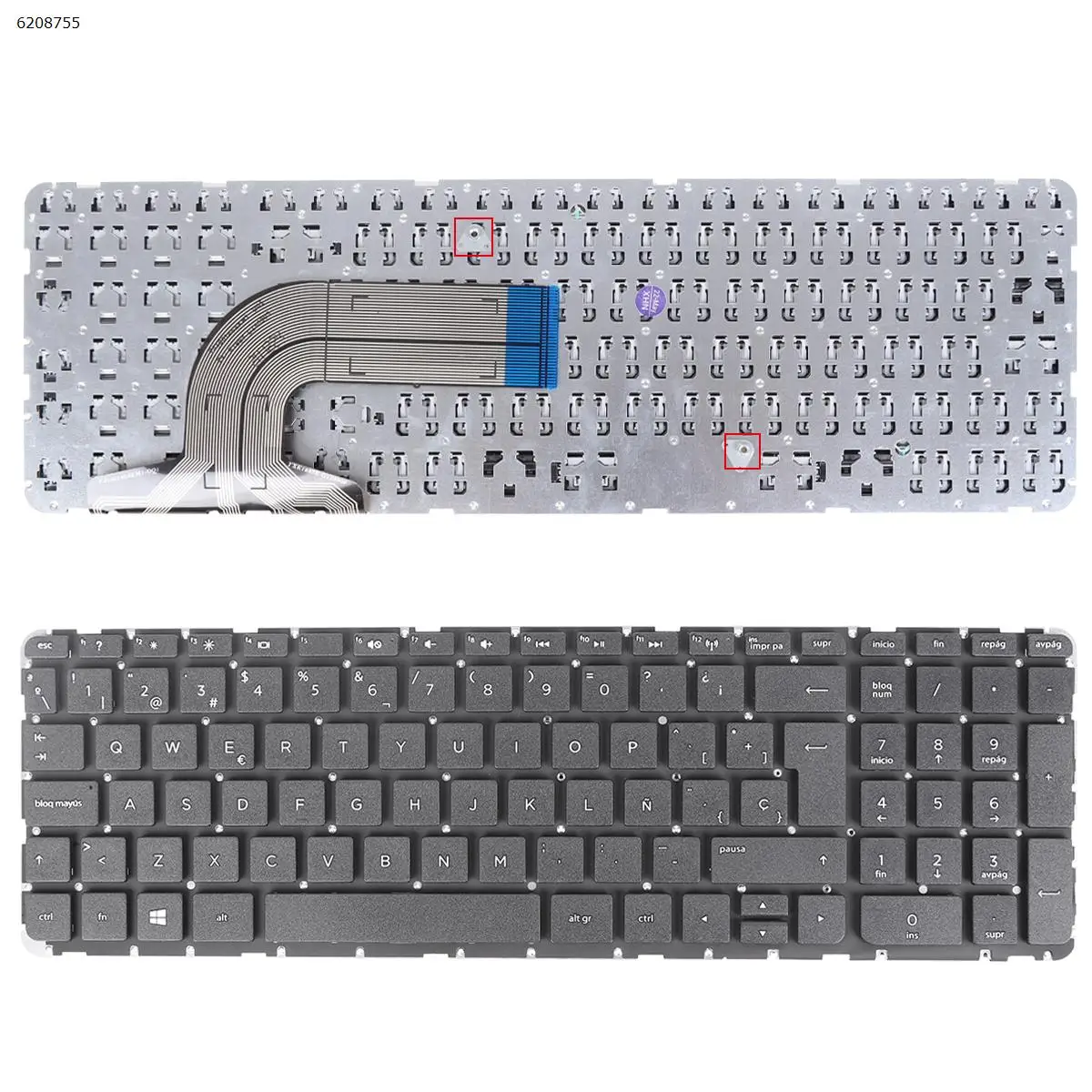 

SP Laptop Keyboard for HP 15-g032no 15-g033no 15-g034no 15-g035no 15-g041so 15-g085no 15-g090no BLACK Without Frame Without Foil