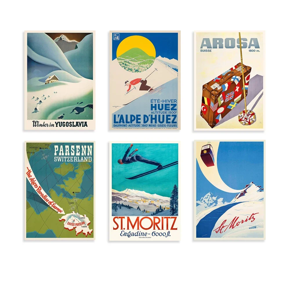 Зима в Югославия - Сент-Мриц Андердин Люк Артберг Австрия-Черватт Швейцария Alpe