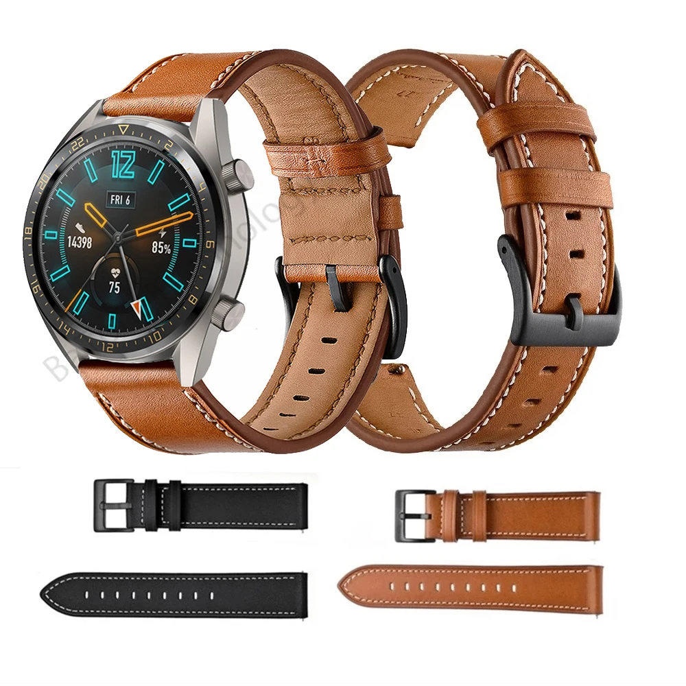 Per Huawei Watch GT 2 / Pro / 2E / GT 46mm cinturino cinturino in vera pelle 22mm cinturino per orologio GT2 gt2e cinturino per cinturino