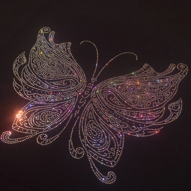 Новая цветная бабочка Горячая карта искусственная кожа патч аксессуары для