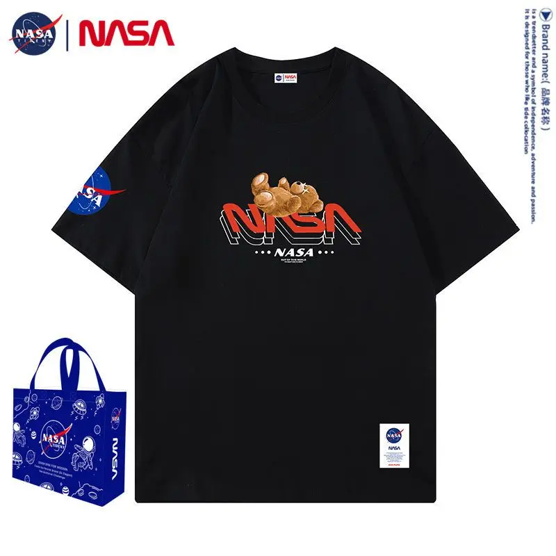 

NASA Tees Printed Round Neck Short Sleeve All-match Simple Men's T-shirt