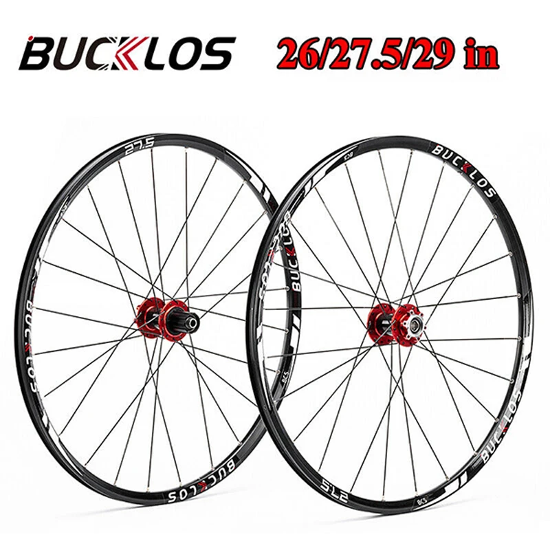 

Велосипедные колеса BUCKLOS MTB 26 "27,5" 29 "Углеродные ступицы передние 2 задние 5 подшипников 7-11speed QR/Thru ось колеса велосипеда части