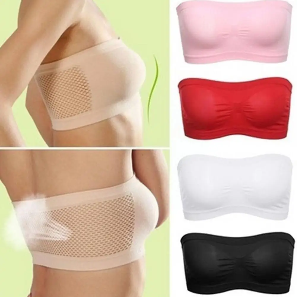 

Бесшовный бюстгальтер без бретелек, женский сексуальный укороченный Топ без бретелек, бюстгальтер, обтягивающий Топ, Сексуальные Невидимые бюстгальтеры с открытой спиной для женщин, O9D4