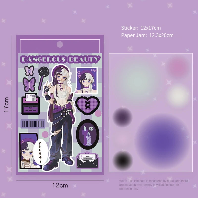 

Diy Sticker Hot Girl Korean Home Decor Sticker Cartoon Hand Account Sticker Decoration