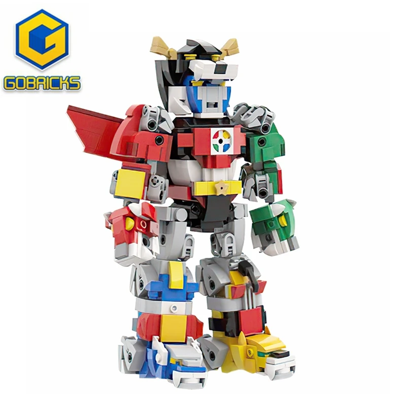 

Gobricks Building Blocks MOC Voltroned Robot Action Figure Anime Figure Technical Mecha Constructor Model Brick Set Children Toy