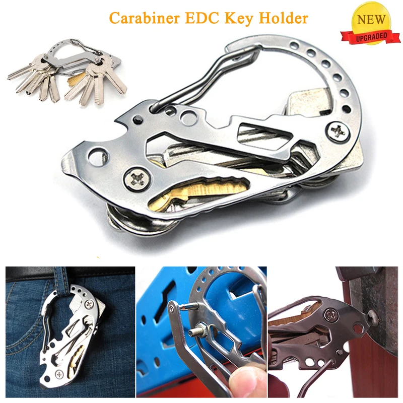 

Multi-purpose Carabiner EDC Holder Clip Gadget Quickdraw Hanger Buckle Climb Tool Camp Key Organizer Pocket Climbing Supplies