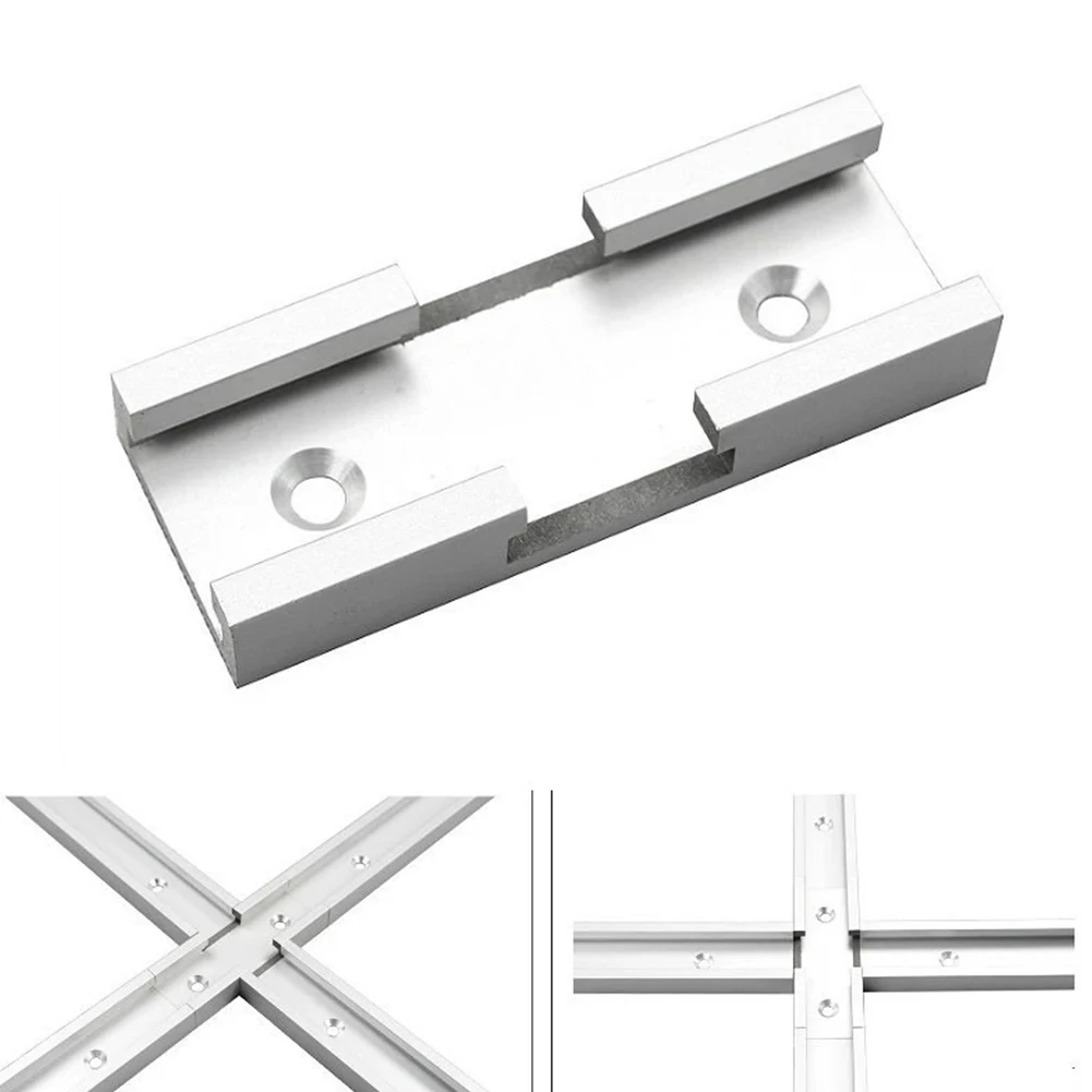 

Woodworking Universal Chute Cross Track Connector T-Track Intersection Aluminum T-slot Miter Track Jig T Screw Fixture Slot