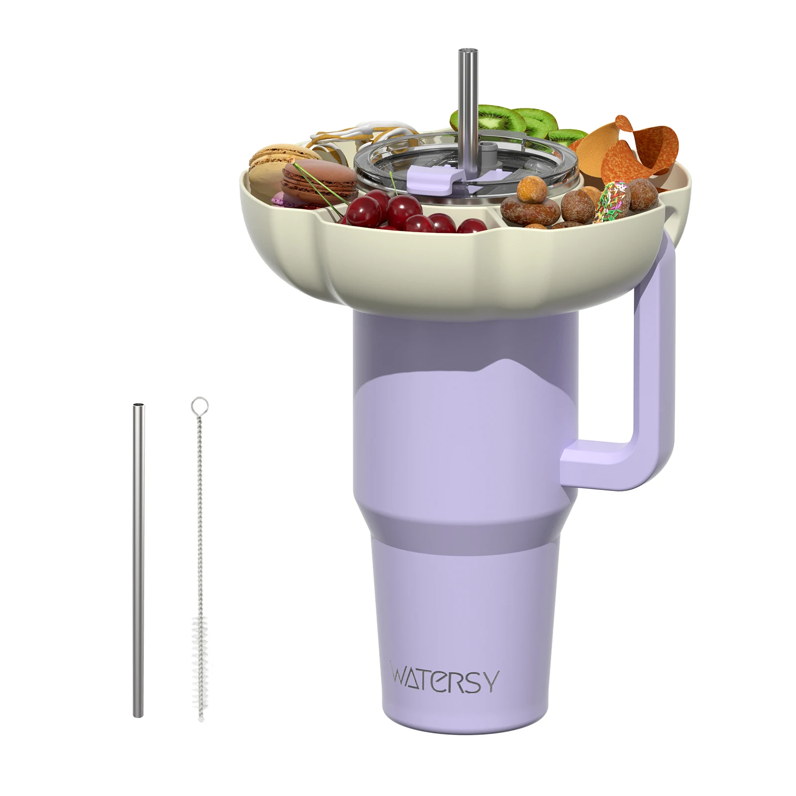 1 шт. пластиковая миска для закусок 40 унций с ручкой